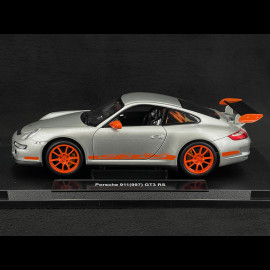 Porsche 911 GT3 RS 997 3.6 ph 1 graü / orange streifen 2007 1/18 Welly 18015SI