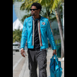 Steve McQueen Liam Nordic Blue Leather Jacket – Racing Style for Men 27671-0611