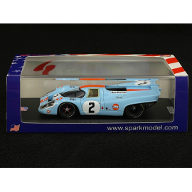 Porsche 917 K Gulf n° 2 4th 12h Sebring 1971 1/43 Spark US345