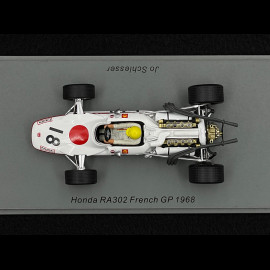 Jo Schlesser Honda RA302 n° 18 GP France F1 1968 Letztes Rennen 1/43 Spark S6227