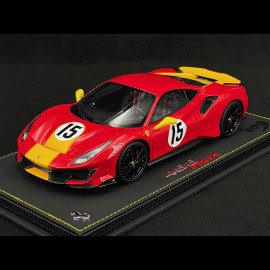 Ferrari 488 Pista n° 15 Custom Le Mans 1973 Red / Yellow 1/18 BBR Models P18145ST Ferrari 488 Pista n° 15 Custom Le Mans 1973 Red / Yellow 1/18 BBR Models P18145ST