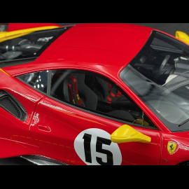 Ferrari 488 Pista n° 15 Custom Le Mans 1973 Red / Yellow 1/18 BBR Models P18145ST Ferrari 488 Pista n° 15 Custom Le Mans 1973 Red / Yellow 1/18 BBR Models P18145ST