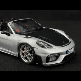 Porsche 718 Spyder RS 2023 Weissach Package GT Silver Metallic 1/18 Norev 187270