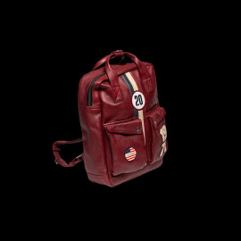 Steve McQueen Backpack Matt 6 Leather Burgundy – 1971 Vintage Racing Look – Article ID