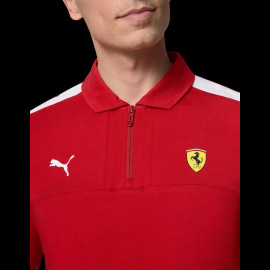 Ferrari F1 Polo Puma 1/4 Zip Red Cherry Leclerc / Hamilton - Men - 701232789-001