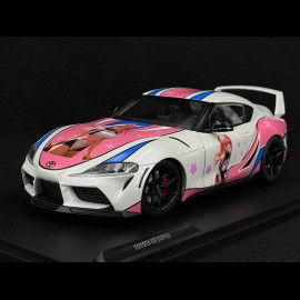 Toyota GR Supra Itasha 2024 White/Pink 1/18 Solido S1809008