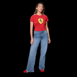 Ferrari F1 T-Shirt Puma Large Shield Red Cherry Leclerc / Hamilton - Woman - 701232785-001