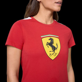 Ferrari F1 T-Shirt Puma Large Shield Red Cherry Leclerc / Hamilton - Woman - 701232785-001