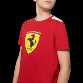 Ferrari F1 T-Shirt Puma Large Shield Red Cherry Leclerc / Hamilton - Kid - 701232786-001