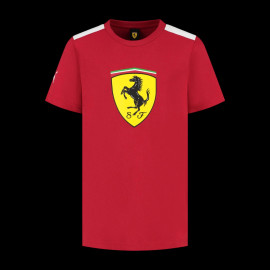 Ferrari F1 T-Shirt Puma Large Shield Red Cherry Leclerc / Hamilton - Kid - 701232786-001