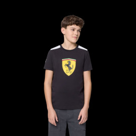 Ferrari F1 T-Shirt Puma Large Shield Black Leclerc / Hamilton - Kid - 701232786-002