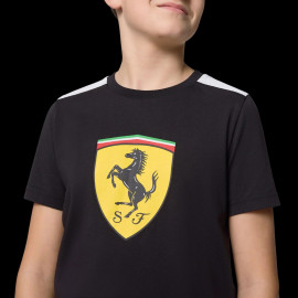 Ferrari F1 T-Shirt Puma Large Shield Black Leclerc / Hamilton - Kid - 701232786-002