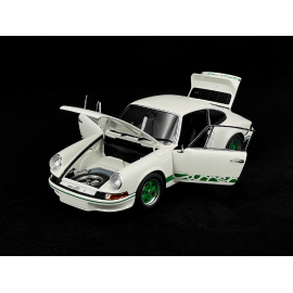 Porsche 911 Carrera RS 2.7 1973 Grand Prix White Green Stripes 1/18 Autoart 78031