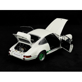 Porsche 911 Carrera RS 2.7 1973 Grand Prix White Green Stripes 1/18 Autoart 78031