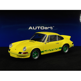 Porsche 911 Carrera RS 2.7 1973 Yellow Green Stripes 1/18 Autoart 78033
