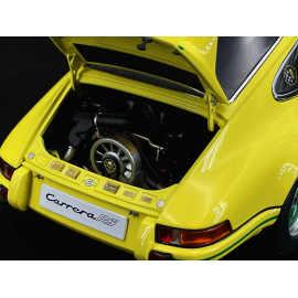Porsche 911 Carrera RS 2.7 1973 Yellow Green Stripes 1/18 Autoart 78033