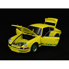 Porsche 911 Carrera RS 2.7 1973 Yellow Green Stripes 1/18 Autoart 78033