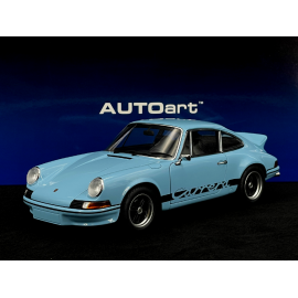Porsche 911 Carrera RS 2.7 1973 Gulf Blue Black Stripes 1/18 Autoart 78032