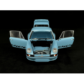 Porsche 911 Carrera RS 2.7 1973 Gulf Blue Black Stripes 1/18 Autoart 78032
