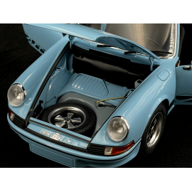 Porsche 911 Carrera RS 2.7 1973 Gulf Blue Black Stripes 1/18 Autoart 78032