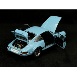 Porsche 911 Carrera RS 2.7 1973 Gulf Blue Black Stripes 1/18 Autoart 78032