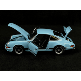 Porsche 911 Carrera RS 2.7 1973 Gulf Blue Black Stripes 1/18 Autoart 78032