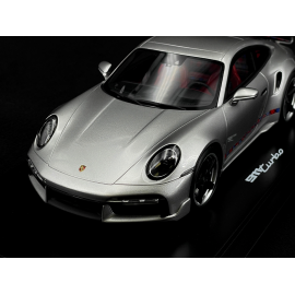 Porsche 911 Turbo Type 992 First Turbo Sonderwunsch GT Silber 1/18 Spark WAP0211620STFT