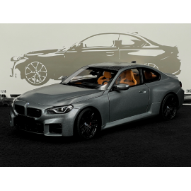BMW M2 G87 2023 Mattgrau 1/18 Minichamps 110023121
