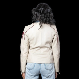 Steve McQueen Damen-Set – Jacke Jutta + Clutch Jim 6 Ecru – 27670 / 27660-2574