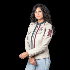 Steve McQueen Damen-Set – Jacke Jutta + Clutch Jim 6 Ecru – 27670 / 27660-2574