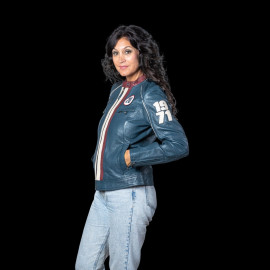 Steve McQueen Damen-Set – Jacke Jutta + Clutch Jim 6 Royalblau – 27674-0012 / 27660-0012