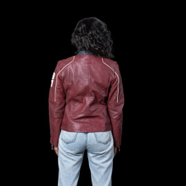 Steve McQueen Damen-Set – Jacke Jutta + Clutch Jim 6 Dunkelrot – 27674-4010 / 27660-4010