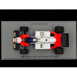 Alfa Romeo 183T F1 V8 Turbo N °22 2d GP Deutschland 1988 1/43 Spark S8804