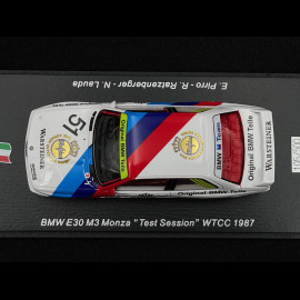 BMW M3 E30 n°51 WTCC Monza Test 1987 Figur Niki Lauda 1:43 Spark SI020