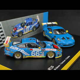 Set Porsche 911 GT3 RS Type 992 2023 / Porsche 911 GT3 RS Type 996 n° 66 Sieger Daytona 2003 1/43 Minichamps WAP0205120SGT3