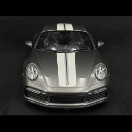 Porsche 911 Sport Classic Typ 992 2022 Metallic Grau mit Weißen Streifen 1/18 Minichamps 155062004