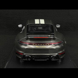 Porsche 911 Sport Classic Typ 992 2022 Metallic Grau mit Weißen Streifen 1/18 Minichamps 155062004