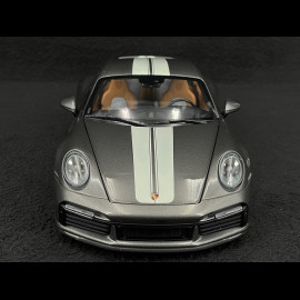 Porsche 911 Sport Classic Typ 992 2022 Metallic Grau mit Weißen Streifen 1/18 Minichamps 110069201