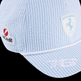 Ferrari Hat Charles Leclerc n° 16 GP Monaco Puma Pastel Blue / White 701233013-001