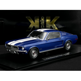 Ford Mustang GT Fastback Coupé 1968 Blau Metallic / Weiß 1:18 KK Scale KKDC181394