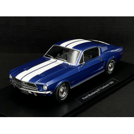 Ford Mustang GT Fastback Coupé 1968 Blau Metallic / Weiß 1:18 KK Scale KKDC181394