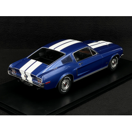Ford Mustang GT Fastback Coupé 1968 Blau Metallic / Weiß 1:18 KK Scale KKDC181394