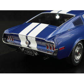 Ford Mustang GT Fastback Coupé 1968 Blau Metallic / Weiß 1:18 KK Scale KKDC181394