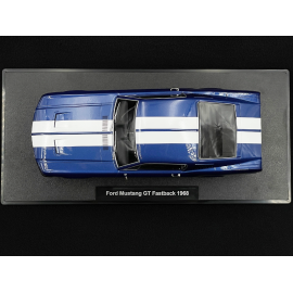 Ford Mustang GT Fastback Coupé 1968 Blau Metallic / Weiß 1:18 KK Scale KKDC181394