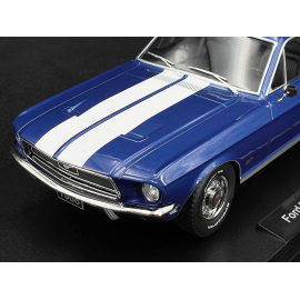 Ford Mustang GT Fastback Coupé 1968 Blau Metallic / Weiß 1:18 KK Scale KKDC181394