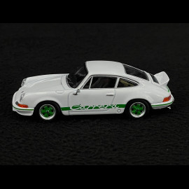 Porsche 911 Carrera RS 2.7 1973 Grand Prix White / Green Stripes 1:64 Mini GT MGT00801
