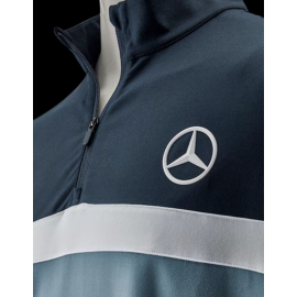 Mercedes-Benz Pullover Günstige Half zip Puma Colorblock Blau / Weiß B66450638 - herren