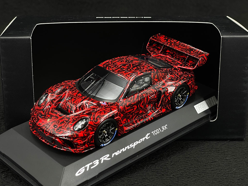 Porsche 911 GT3 R Rennsport Type 992 TC01 RX Camo Red / Black 1/43