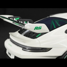 Porsche 911 GT3 RS Type 992 Tribute to Carrera RS White Green Stripes 1/12 GT Spirit GT950
