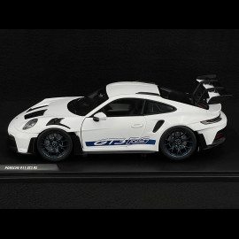 Porsche 911 GT3 RS Typ 992 2024 Weiß mit blauen Streifen 1/18 Solido S1812102
